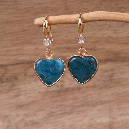 Blue Love Emperor Stone Pendant Earrings