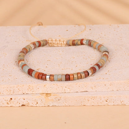 Shoushan Stone Bead Woven Bracelet