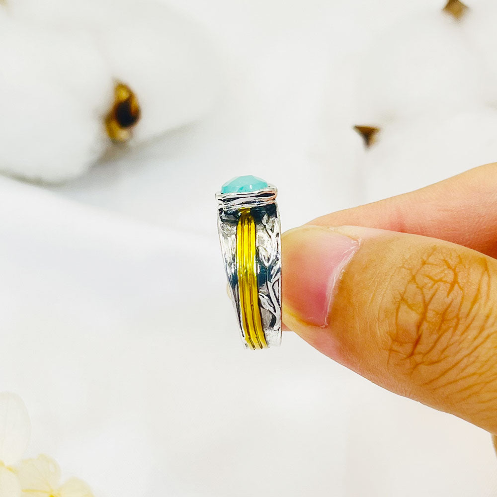 Bohmia Aquamarine Spinner Ring