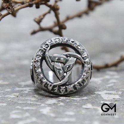 Vintage Viking Rune Nordic Totem Ring