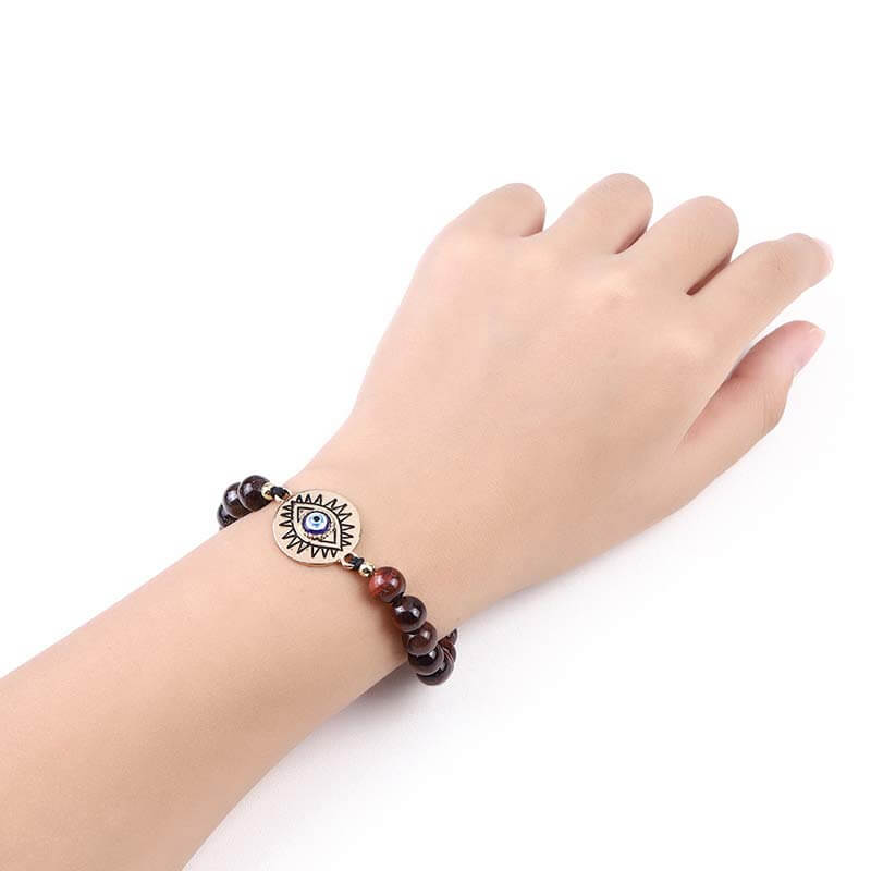 Fee Now: Tiger Eye Evil Eye Protection Bracelet