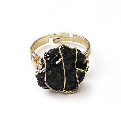 Natural Crystal Irregular Ring