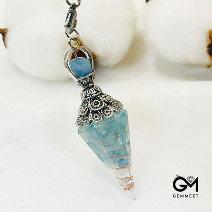 Simple Aquamarine Calm And Peace Pendant