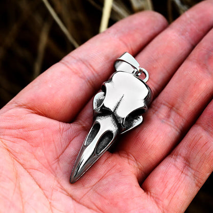 Stainless Steel Men's Crow Mouth Pendant