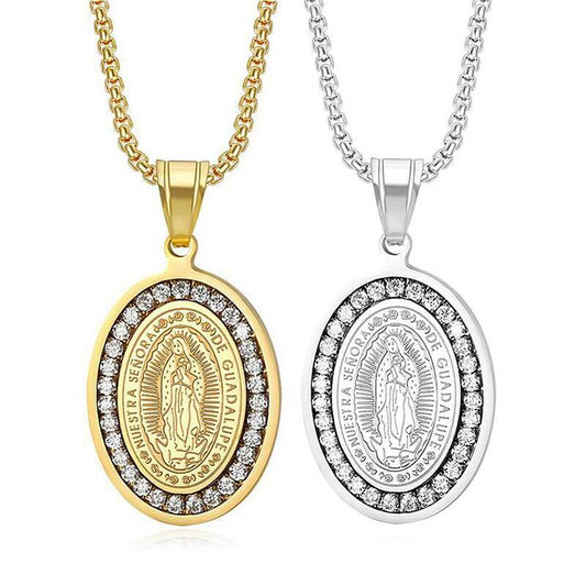 Hip Hop Jewelry Titanium Steel Gold Plated AAA Zircon Pendant