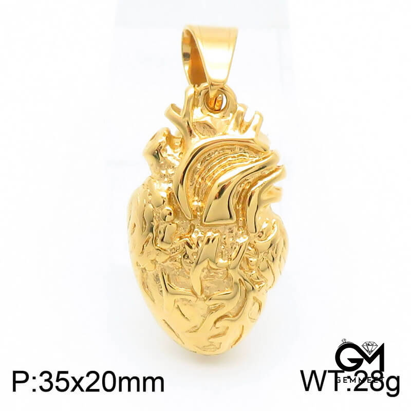 Creative Human Heart Organ Pendant Necklace