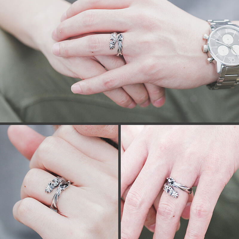 Evil Black Onyx Twisted Cascade Ring