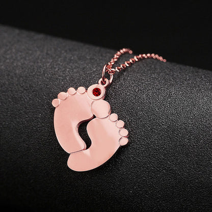 Cute Baby Feet Pendant Chain