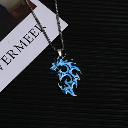 "Flame Dragon" Luminous Pendant Necklace