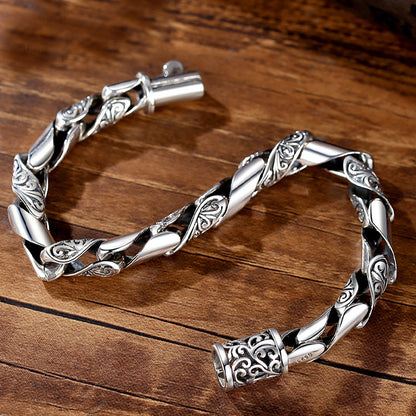 Men's Hip Hop Punk Hollow Auspicious Bracelet