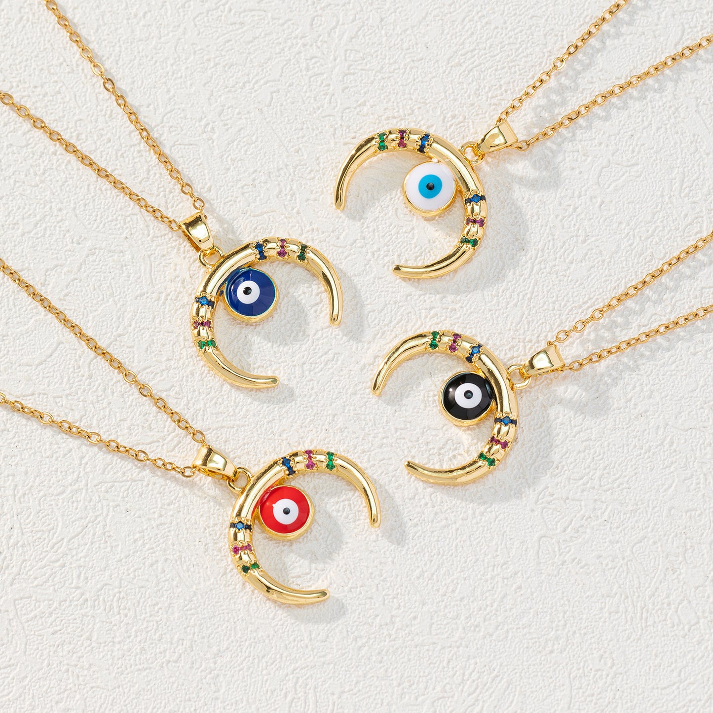 Golden Color Evil Eye Pendant Necklace