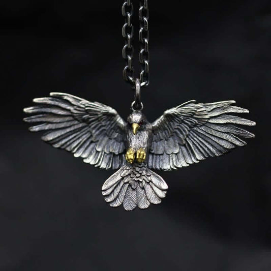 Men's Hip Hop Crow Winged Eagle Necklace