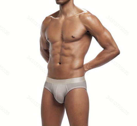 Men's Modal Soft Comfortable Solid Color Breathable Low Rise Athletic Briefs Underwear