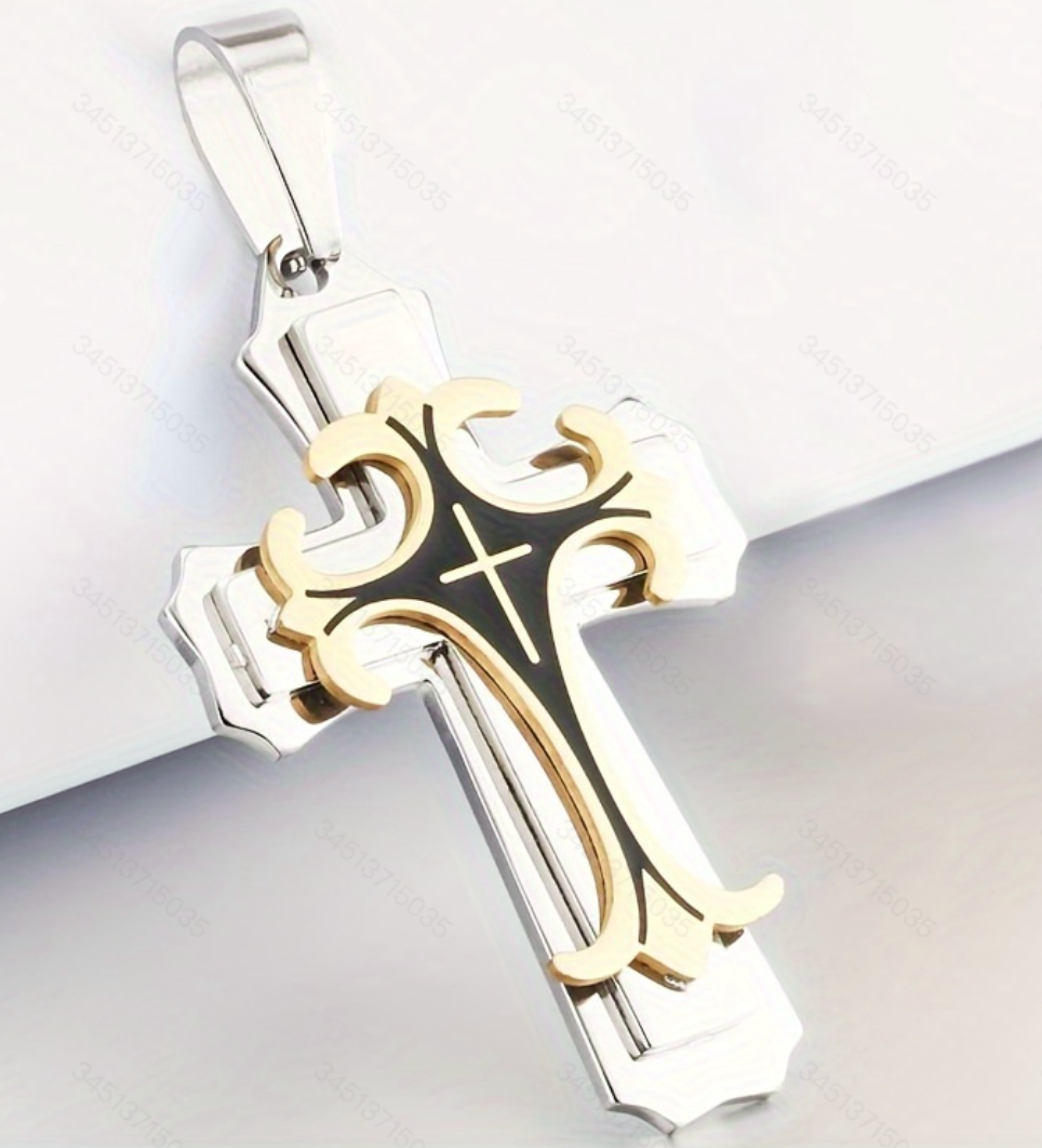 Stainless Steel Cross Pendant Necklace