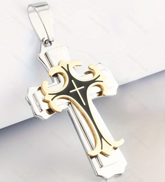 Stainless Steel Cross Pendant Necklace