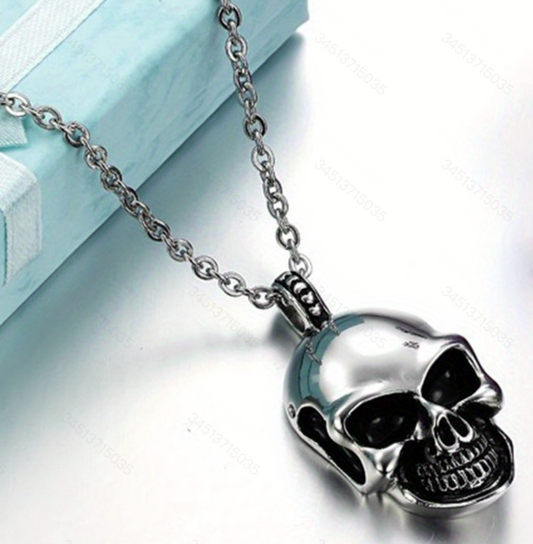 Stainless Steel Skull Pendant Necklace for Men