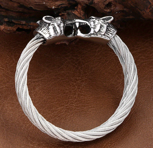 Viking Mythology Double Layer Stainless Steel Men's Bracelet