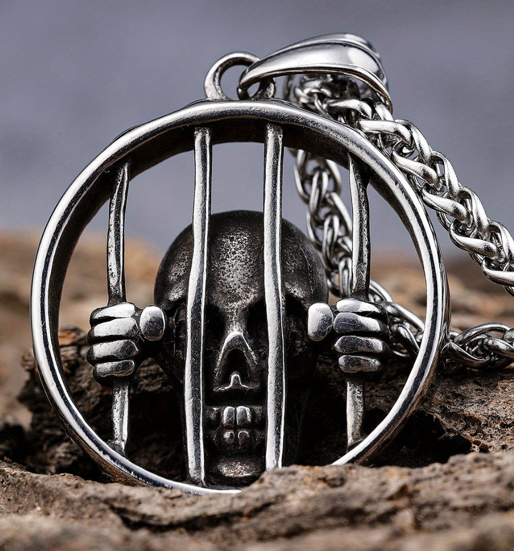 Stainless Steel Skull Pendant Necklace