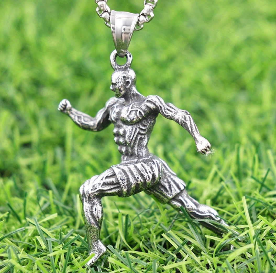 Men's Fashion Fitness Running Shape Pendant Necklace