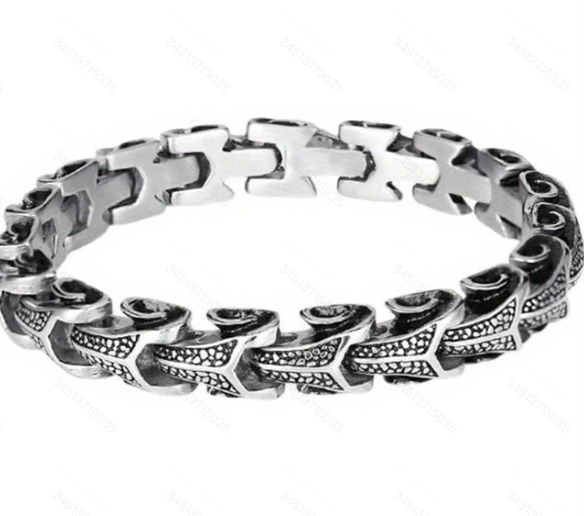 Dragon Bone Bracelet Men's Personality Hip-hop Domineering Retro Bracelet Fashion Trend Cuban Chain