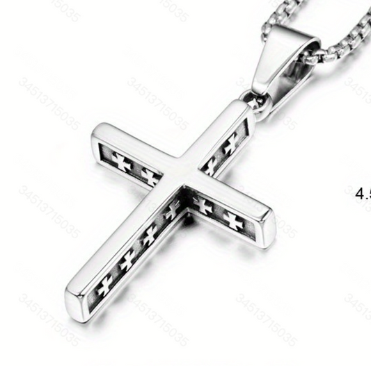 Stainless Steel Cross Pendant Necklace