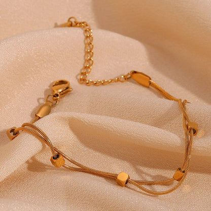 Double Gold-plated Bead Bracelet