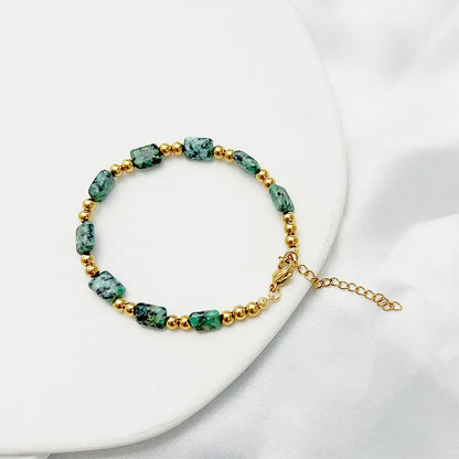 Bohemian Ethnic Stone Column Beaded Bracelet