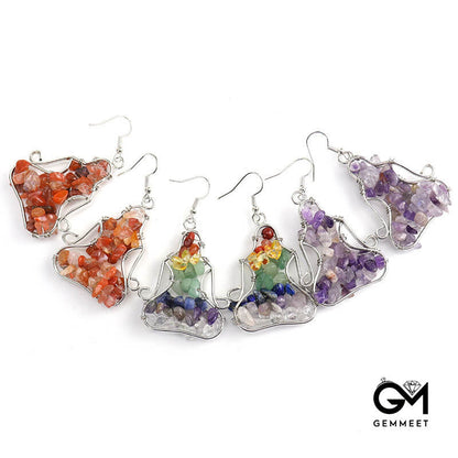 Gravel Crystal Yoga Earrings