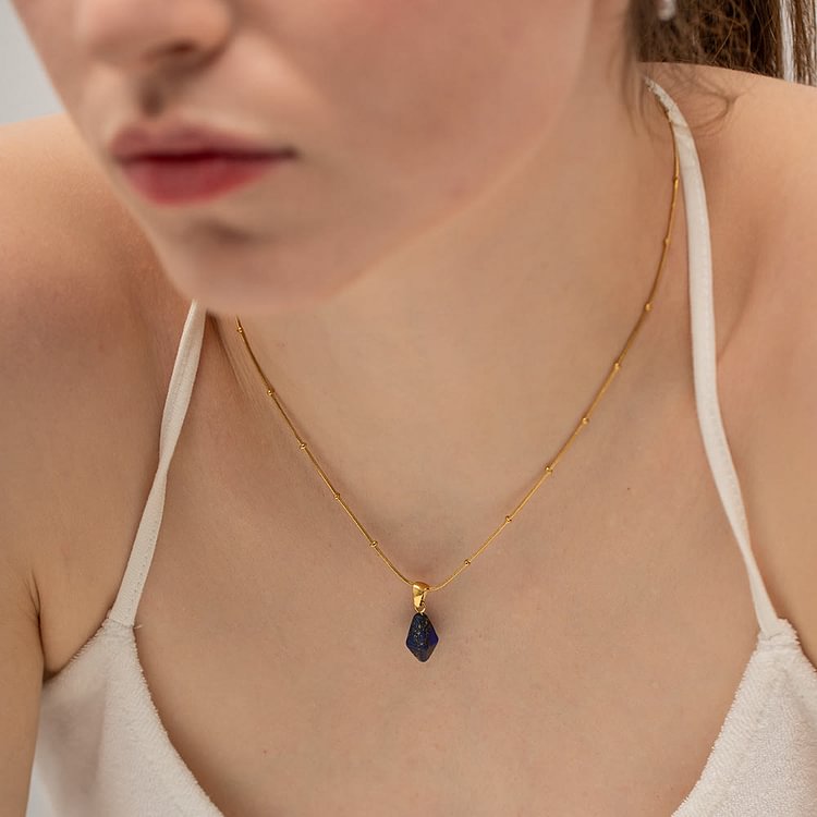 Rose Quartz Lapis Lazuli Turquoise Pendant Necklace