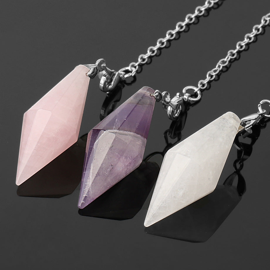 Crystal Conical Section Crystal Stone Pendant