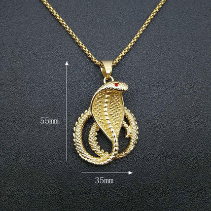 Hip Hop Jewelry Gold Plated Zirconia Cobra Pendant