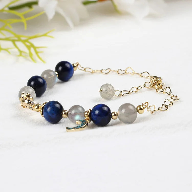 Moonstone Sapphire Evil Eye Bracelet