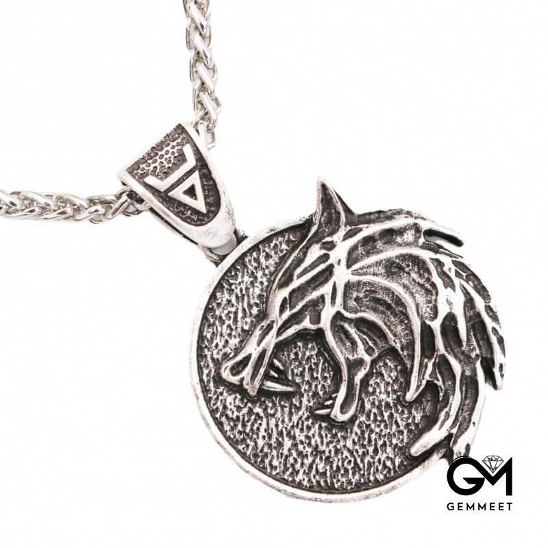 Wolf Head Devil Pendant Necklace