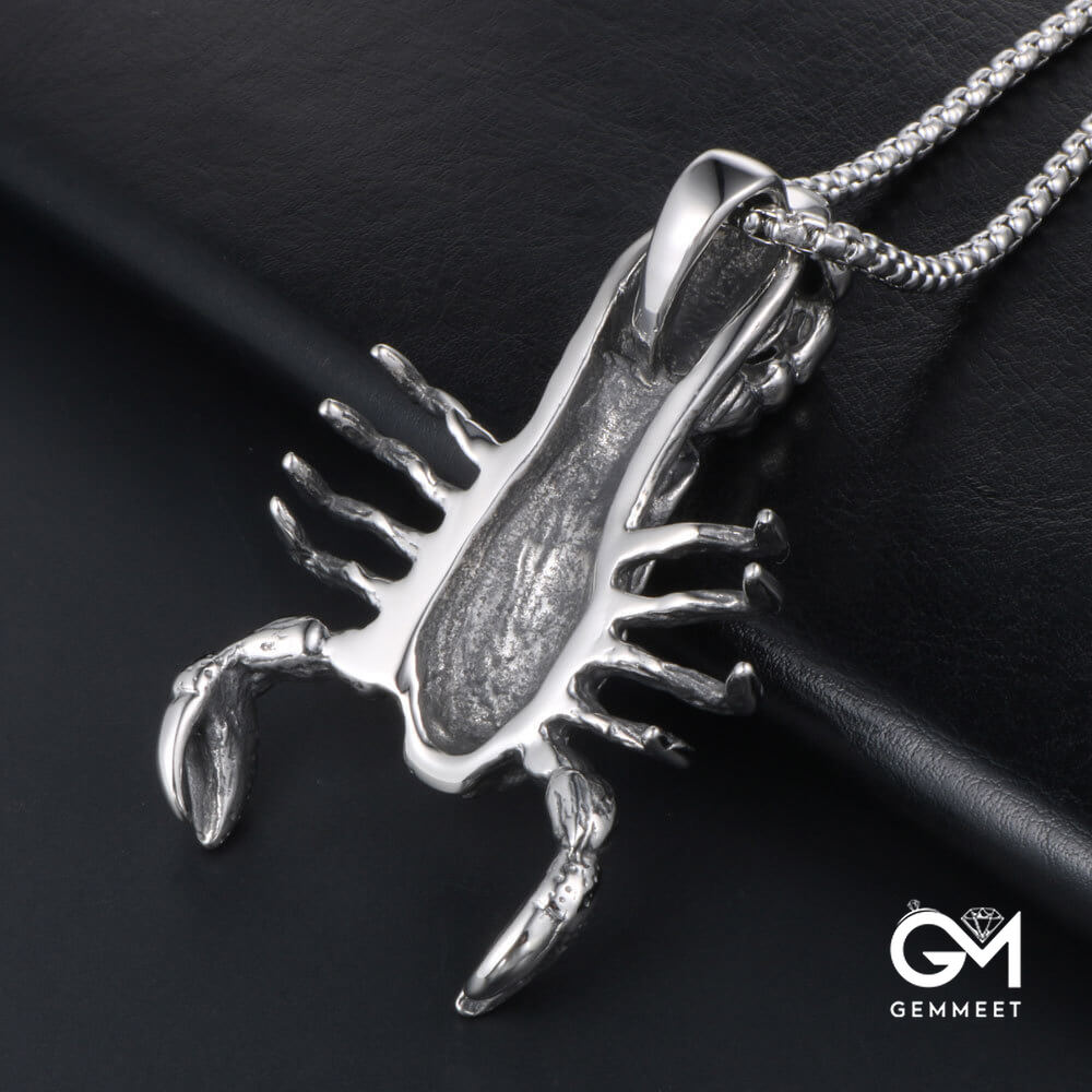 Hip Hop Big Scorpion Titanium Steel Necklace