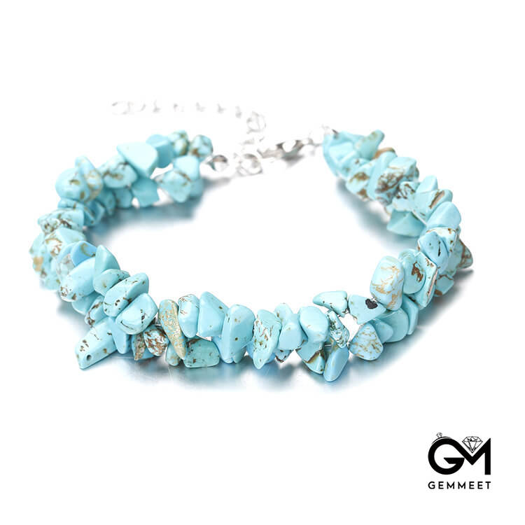 Crystal Gravel Double Metal Bracelet