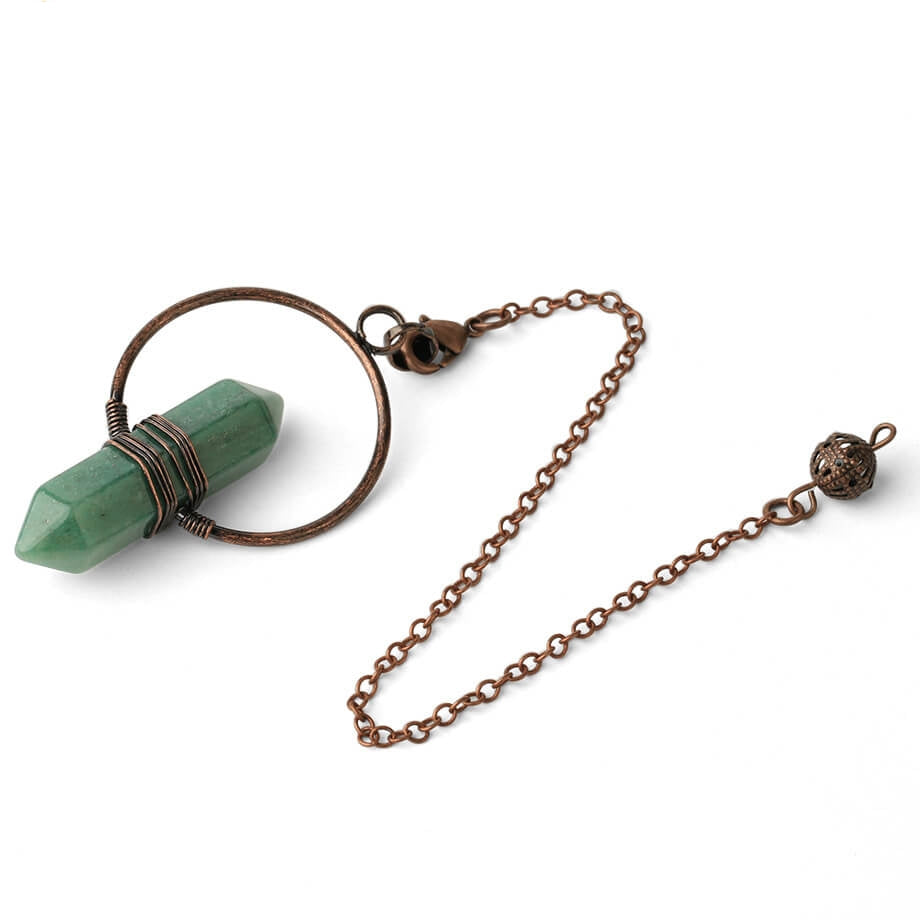 Hexagonal Prism Bullet Crystal Pendant