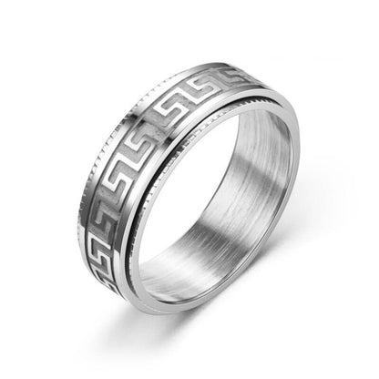 Titanium Steel Culture Rotatable Ring