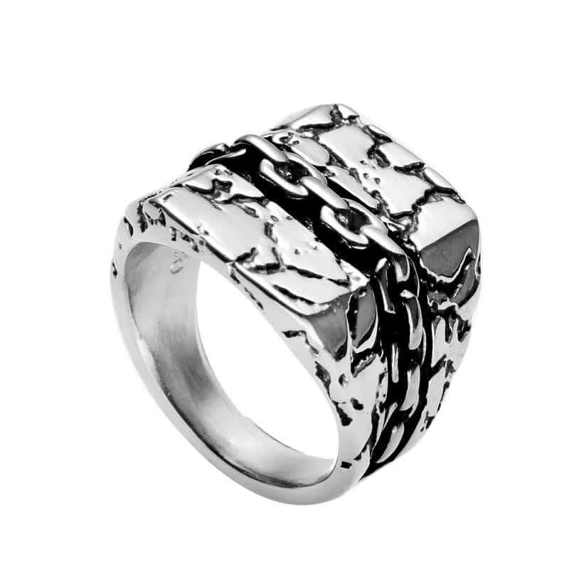 Men's Crack Lava Chain Ring