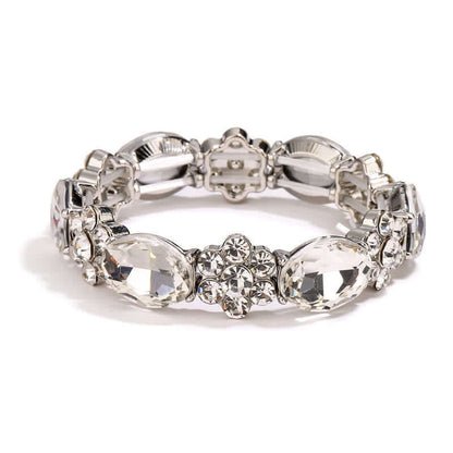 Women's Oval Rhinestone Stretchy Bracelet