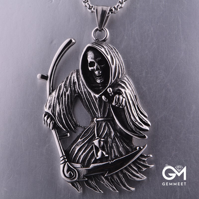 Stainless Steel Wizard Pendant Necklace