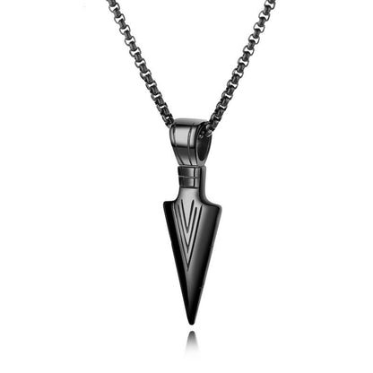 Titanium Steel Magic Spear Pendant Chain Necklace