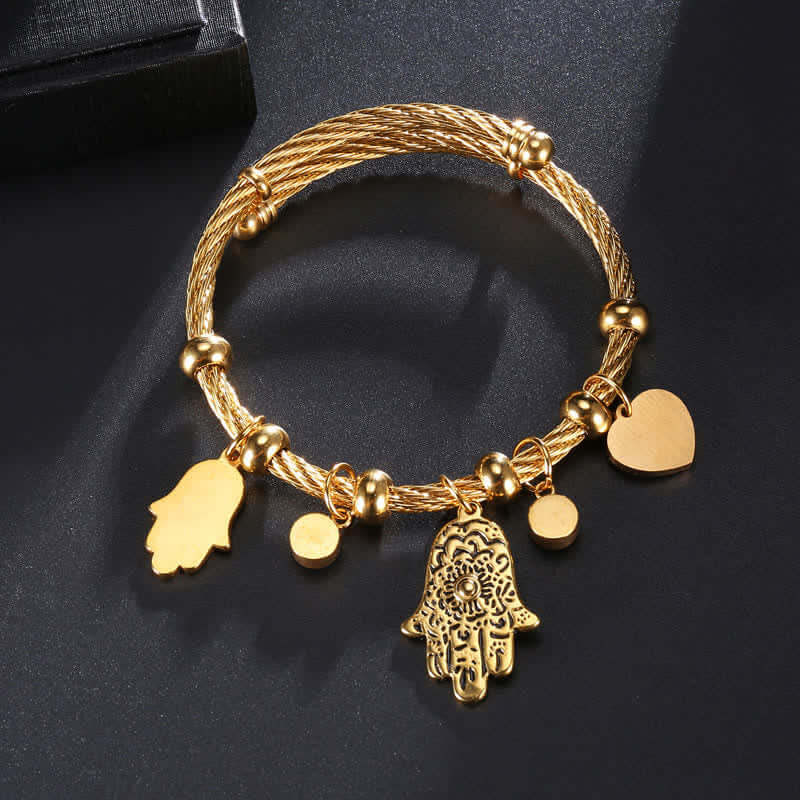 Hamsa With Evil Eye Protection Bracelet