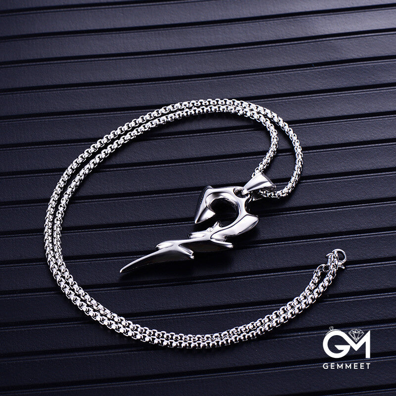 Spike Titanium Steel Vintage Pendant Necklace for Men