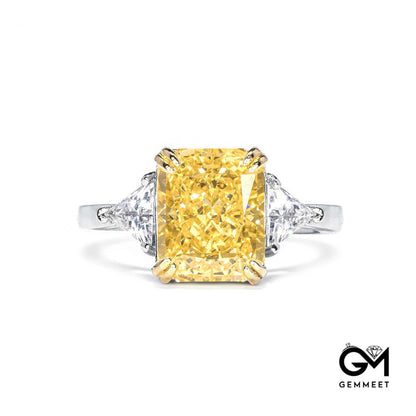 Yellow White Zircon French Ring