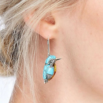 Turquoise Bird Necklace And Earrings