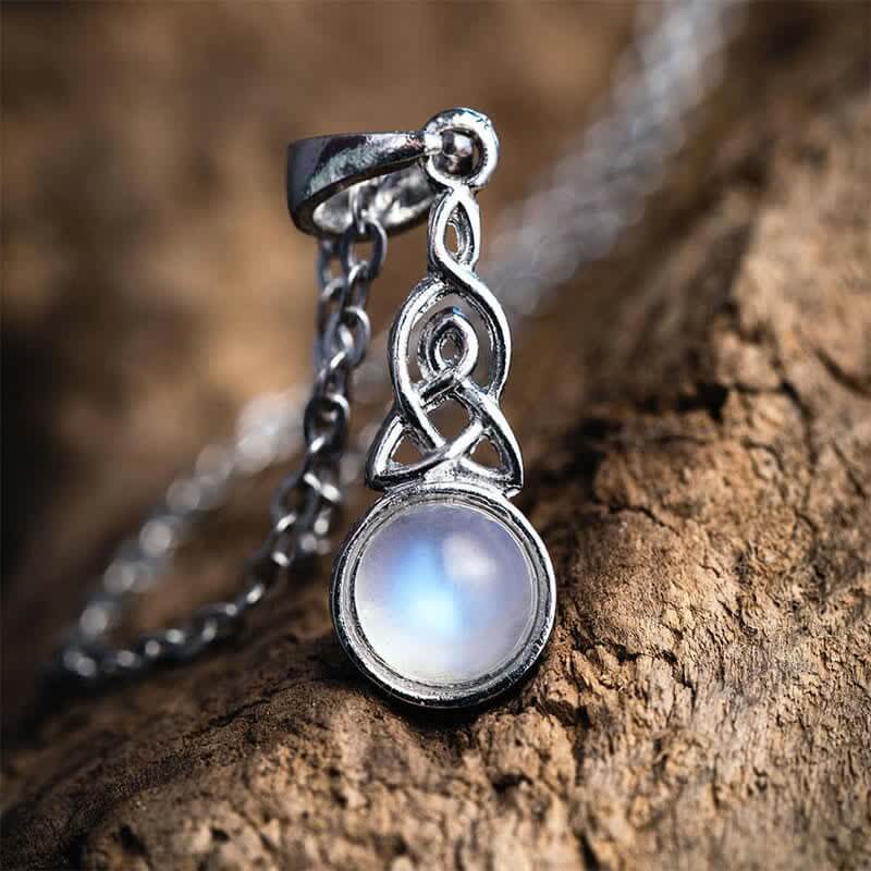 Celtic Knot Moonstone Necklace