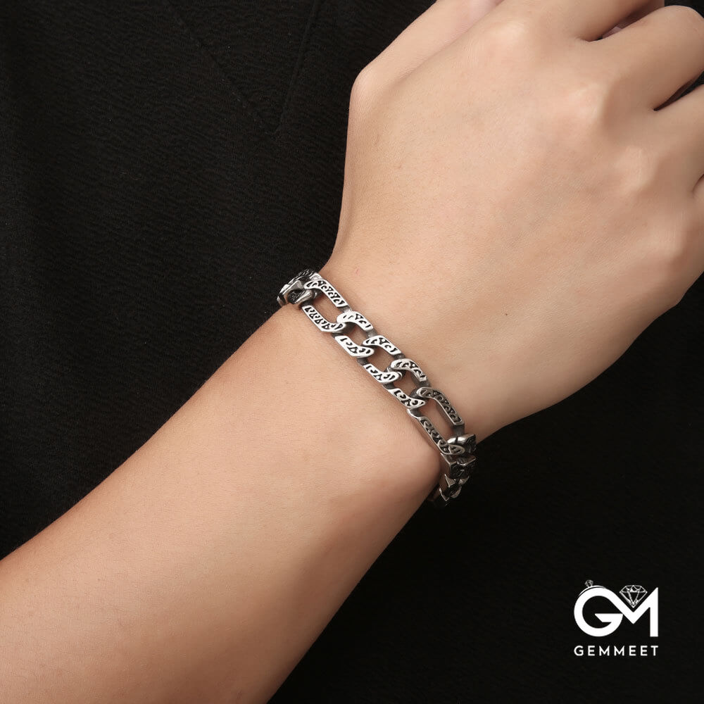 Titanium Steel Textured Personality Bracelet