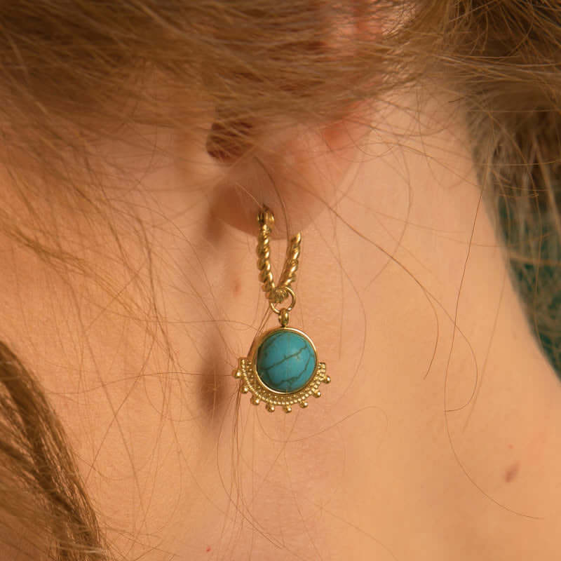 Turquoise Retro Healing Earrings