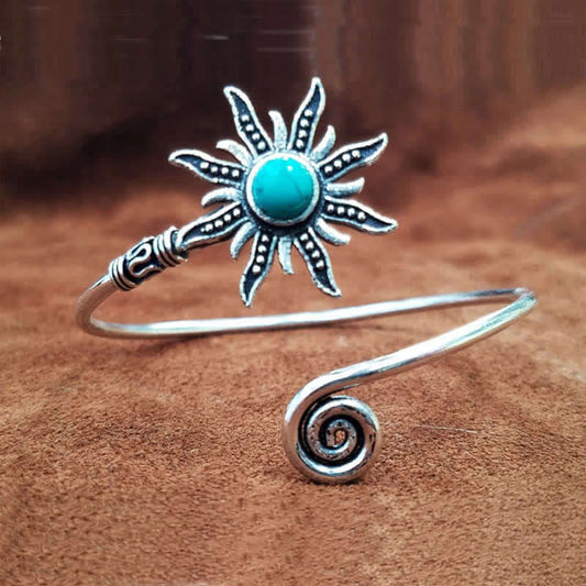 Retro Sunflower Turquoise Creative Bracelet