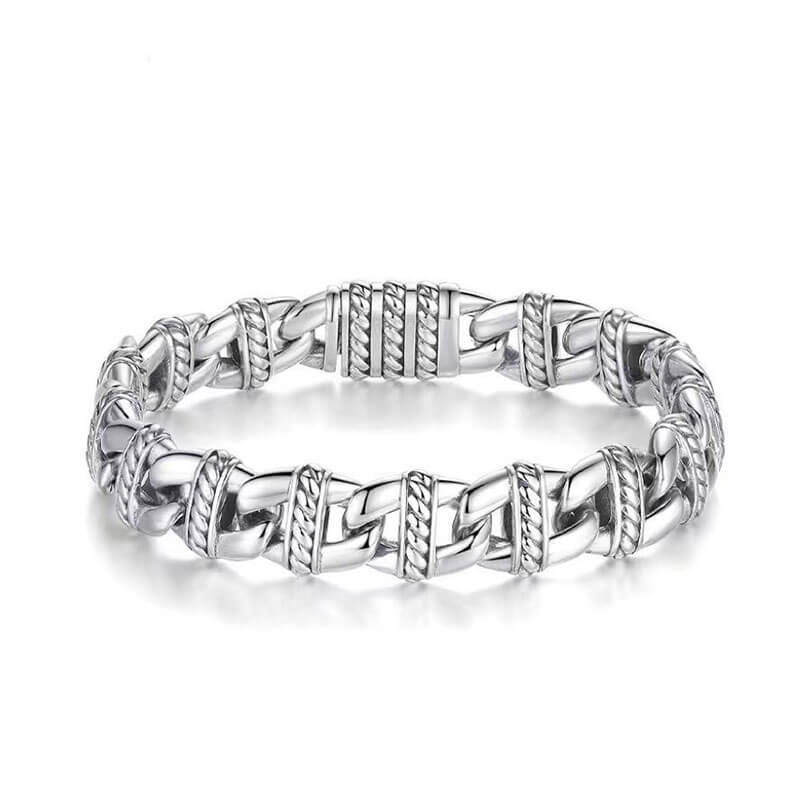 Cool Men's Simple Iron Chain Bracelet